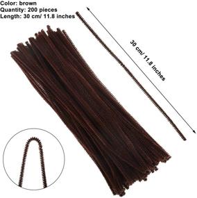 img 3 attached to 🎄 450-Piece Christmas Pipe Cleaners Set - Includes 100 Brown Chenille Stems, 200 Red Pom Poms, and 150 Self-Adhesive Wiggle Eyes for DIY Crafts