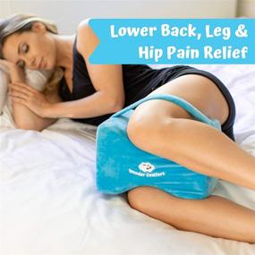 img 3 attached to Orthopedic Wedge Contour Knee Pillow with Strap for Side Sleepers - Relief for Leg Pain, Sciatica, Back Problems, Pregnancy, Hip and Joint Issues - Wonder Comfort
