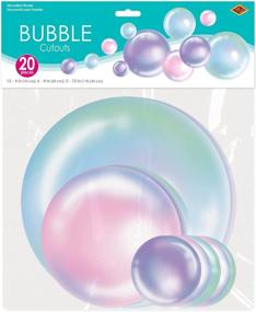 img 1 attached to 🌊 Under the Sea Ocean Theme Bubble Cut Outs - Nautical Mermaid Decorations for Birthday Party Supplies - Assorted Sizes - Pink/Blue/Purple