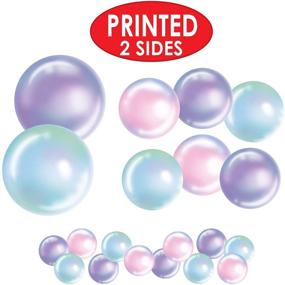 img 2 attached to 🌊 Under the Sea Ocean Theme Bubble Cut Outs - Nautical Mermaid Decorations for Birthday Party Supplies - Assorted Sizes - Pink/Blue/Purple