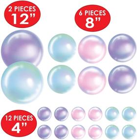 img 3 attached to 🌊 Under the Sea Ocean Theme Bubble Cut Outs - Nautical Mermaid Decorations for Birthday Party Supplies - Assorted Sizes - Pink/Blue/Purple