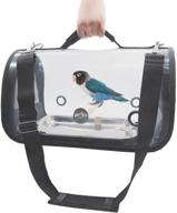 🐦 zanesun bird carrier - portable and breathable parrot travel bag, lightweight transparent cage for pets birds on-the-go logo