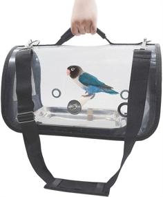 img 4 attached to 🐦 Zanesun Bird Carrier - Portable and Breathable Parrot Travel Bag, Lightweight Transparent Cage for Pets Birds on-the-go