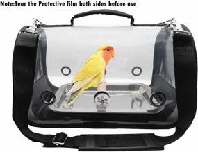 img 3 attached to 🐦 Zanesun Bird Carrier - Portable and Breathable Parrot Travel Bag, Lightweight Transparent Cage for Pets Birds on-the-go