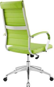 img 1 attached to 🌟 Modway Jive Ribbed High Back Tall Executive Swivel Office Chair: Sleek & Stylish in Bold Bright Green!