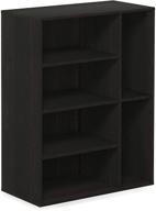 📚 andrey 4-tier multipurpose storage shelf in espresso for furinno logo