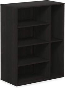 img 4 attached to 📚 Andrey 4-Tier Multipurpose Storage Shelf in Espresso for Furinno