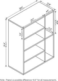 img 3 attached to 📚 Andrey 4-Tier Multipurpose Storage Shelf in Espresso for Furinno