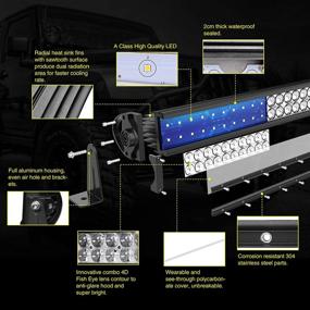 img 3 attached to 🚗 2Pack 32 Inch Curved 4D AUTO Led Light Bar - 300W Waterproof, 30000LM Off Road Fog Lights Spot & Flood Combo Beam Work Light, Ideal for Jeep Wrangler, Truck, Boat, ATV, UTV, Car