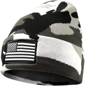 img 4 attached to MIRMARU American Embroidered Folded Beanie Outdoor Recreation for Climbing