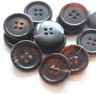 upgrade your blazers, suits, and coats with yahoga 22-piece real horn button set - natural brown buffalo horn buttons for men's fashion (dark brown) – 15mm and 20mm sizes logo