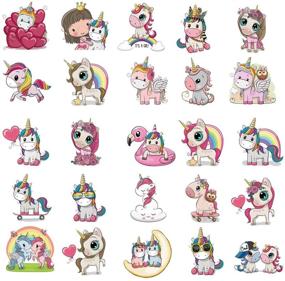 img 3 attached to 🦄 50-Piece Unicorn Stickers Bundle with Digital Meat Thermometer for Touchscreen Devices