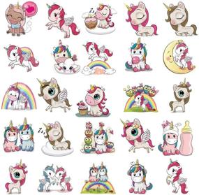 img 2 attached to 🦄 50-Piece Unicorn Stickers Bundle with Digital Meat Thermometer for Touchscreen Devices