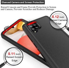 img 2 attached to 📱 Samsung Galaxy A42 5G Case - Full Body Protection with Screen Protectors, Belt Clip Holster & Kickstand (Black)