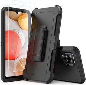 img 3 attached to 📱 Samsung Galaxy A42 5G Case - Full Body Protection with Screen Protectors, Belt Clip Holster & Kickstand (Black)