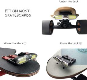 img 2 attached to 🔆 IWONDER V3.0 Skateboard Lights: USB Rechargeable, Super Bright LED, Waterproof Safety Rear Lights for Electric Longboard