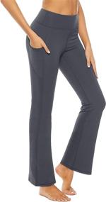 img 4 attached to 👖 Stelle Women Bootcut Yoga Pants: High Waisted Flare Work Pants with Pockets