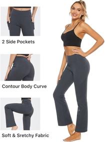 img 1 attached to 👖 Stelle Women Bootcut Yoga Pants: High Waisted Flare Work Pants with Pockets