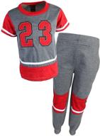 🔥 2 piece athletic jogger set for boys - quad seven little boys logo