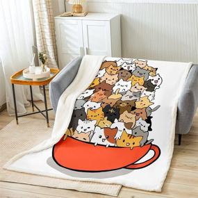 img 4 attached to Feelyou Blanket Teacup Cartoon Blankets