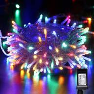 🎄 75 ft 200 led connectable christmas string lights: waterproof plug in twinkle fairy lights with 8 modes for party, garden, holiday décor - multicolor логотип