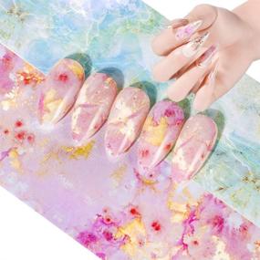 img 3 attached to 💅 Stunning Marble Nail Foil Transfer Sticker Set: Enhance Your Nail Art with Trendy Designs!