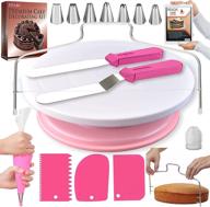 🎂 efficiently level and rotate with the pink cake turntable stand logo