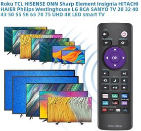 img 2 attached to 📱 BOMAZ Universal Remote for Roku: Control Roku Smart TVs & Streaming Players - TCL, HISENSE, ONN, Sharp, Element, Insignia, HITACHI, HAIER, Philips, Westinghouse, LG, RCA - 32 43 55 70 75 UHD 4K TV