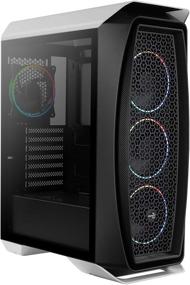 img 1 attached to Aerocool Aero One Eclipse ARGB Mid Tower Case in Stunning White - Perfect for Mid-Tower Builds