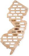 new jersey wine cork map by wooden shoe designs - tan logo