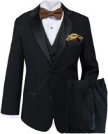 👶 stylish spring notion baby boys' tuxedo set: includes bow tie and handkerchief logo