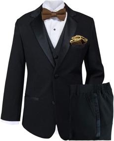 img 4 attached to 👶 Stylish Spring Notion Baby Boys' Tuxedo Set: Includes Bow Tie and Handkerchief