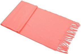 img 1 attached to 🧣 Premium Cashmere Feel Winter Scarf - Achillea Soft & Warm Unisex Solid Color