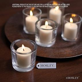 img 1 attached to 🕯️ Hosley Set of 6 Clear Thick Glass Votive/Tealight (Wax or LED) Candle Holders - 2.4" High - Ideal Gift for Weddings, Parties, Spa, Aromatherapy, Bridal Setting - Bulk Buy O4