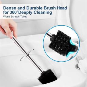 img 1 attached to 🚽 Toilet Brush and Holder 2-Pack - 304 Stainless Steel, Ergonomic and Durable Toilet Bowl Brush for Bathroom