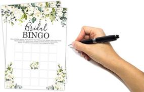 img 2 attached to 🎉 SEO-Optimized Bridal Shower Bachelorette Party Games Bundle: White Rose Floral, He Said She Said, Find The Guest Quest, Would She Rather, Bingo Game - 25 Games Included