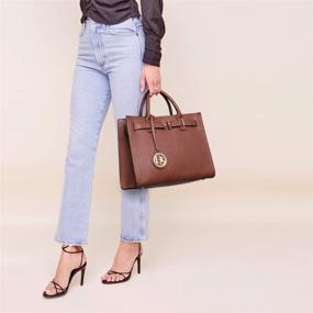 img 3 attached to Women's Structured Shoulder Handbag 👜 Satchel - Handbags and Wallets for Women