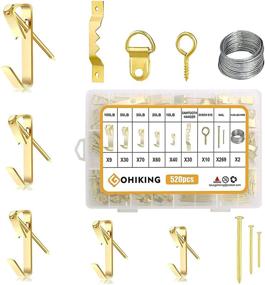 img 4 attached to 🖼️ GOHIKING 520pcs Assorted Picture Hanging Kit: 10-100lb 6 Types for Heavy-Duty Art Frames