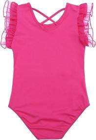 img 1 attached to YiZYiF Ruffles Dancewear Gymnastics Leotards Sports & Fitness and Other Sports