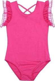 img 2 attached to YiZYiF Ruffles Dancewear Gymnastics Leotards Sports & Fitness and Other Sports