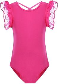 img 4 attached to YiZYiF Ruffles Dancewear Gymnastics Leotards Sports & Fitness and Other Sports