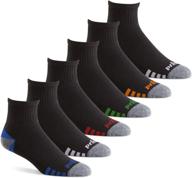 🧦 men's extended size athletic quarter socks - 6 pairs pack logo