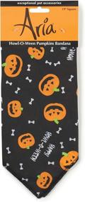 img 3 attached to 🎃 Aria Howl-O-Ween Black Pumpkins Dog Bandanas: Spooky Style for Your Pooch!