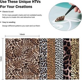 img 1 attached to XSQiaoDerby Transfer Vinyl Cheetah Pattern HTV Printing