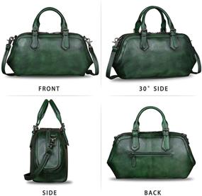 img 1 attached to 👜 Stylish Genuine Leather Handbag: Handmade Crossbody Women's Handbags & Wallets