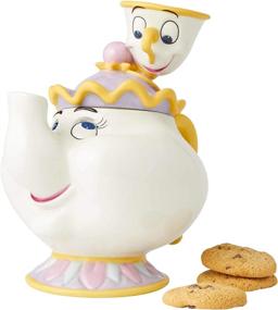 img 3 attached to Enesco Disney Ceramics Beauty and the Beast Mrs. Potts and Chip Cookie Jar Canister: A Multicolored 9.94 Inch Delight!