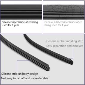 img 2 attached to Beigaon Silicone Windshield Wiper Blade Refills 🧼 - Frameless, Universal Size Cut-to-Fit (Pack of 2)