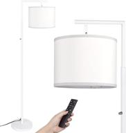 💡 modern led floor lamp with stepless brightness, 4 color temperature options, and remote control - ideal for living room and bedroom (white) - led bulb included логотип