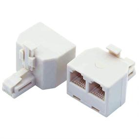 img 4 attached to 📞 2-Pack RJ11 6P4C Phone Splitter- 1 to 2 Modular Adapter Converter with Wall Jack Plug – Improved RFAdapter