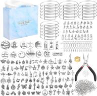 📿 upins bracelet earring making kit - 543pcs expandable blank bangles, charms, earring hooks, and pliers - jewelry gift for girls diy craft logo